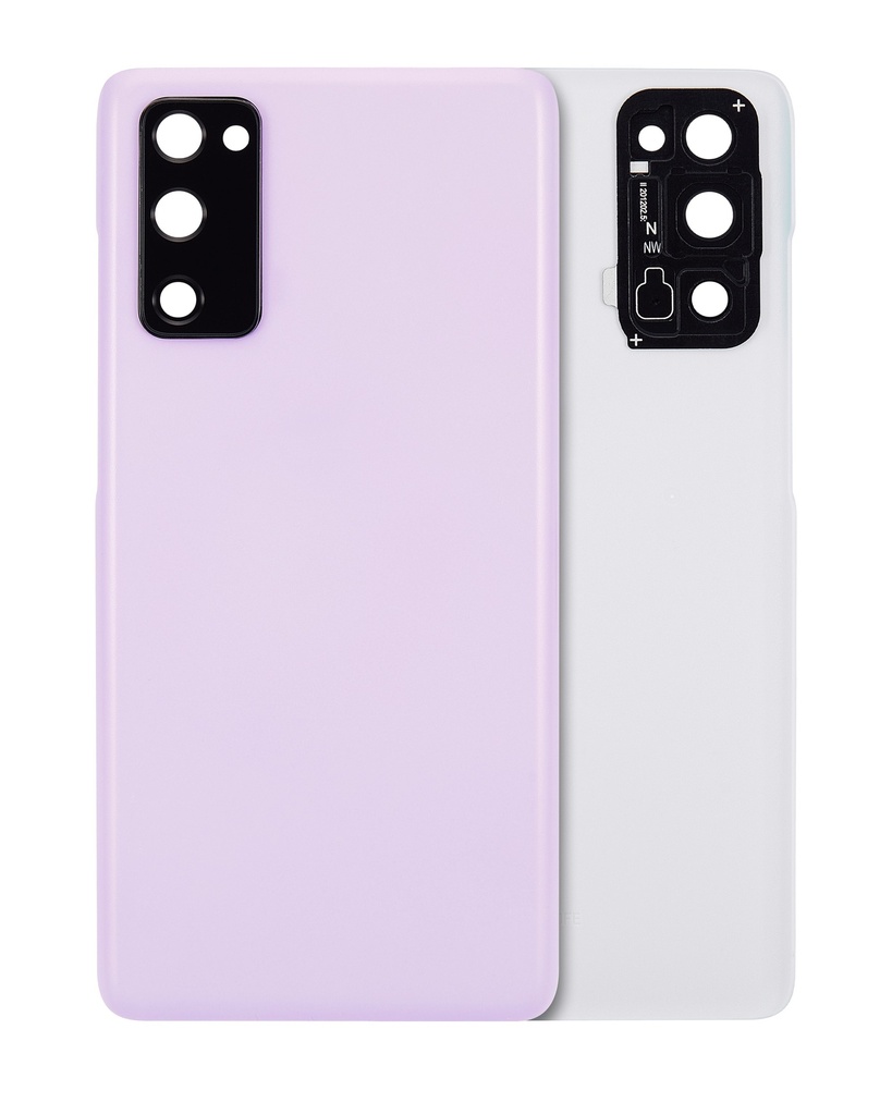 Back Cover Glass With Camera Lens For Samsung Galaxy S20 FE 5G (No Logo) (Cloud Lavender)