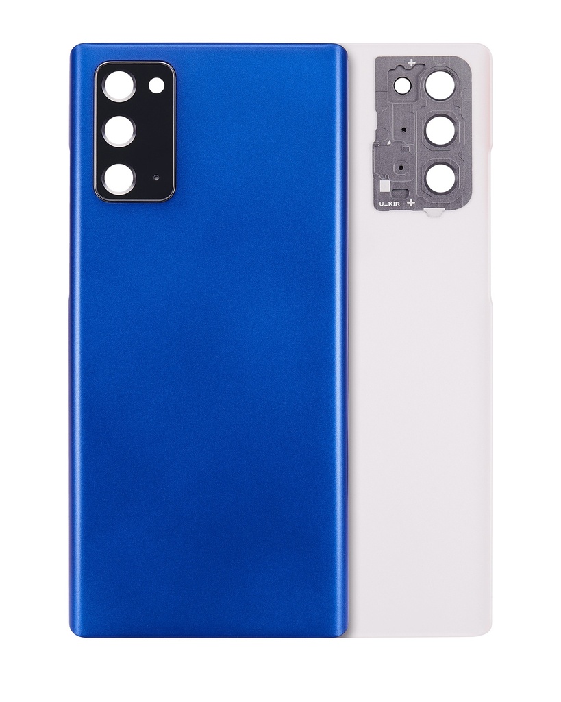 Back Cover Glass With Camera Lens For Samsung Galaxy Note 20 5G (No Logo) (Mystic Blue)