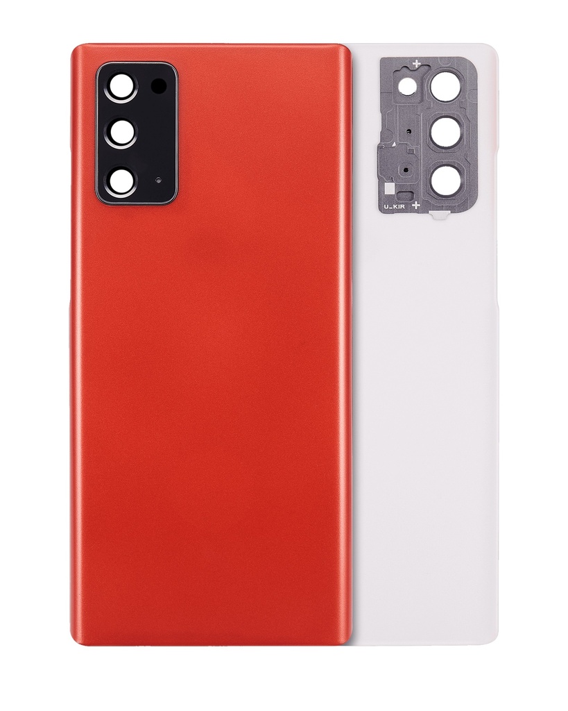 Back Cover Glass With Camera Lens For Samsung Galaxy Note 20 5G (No Logo) (Mystic Red)