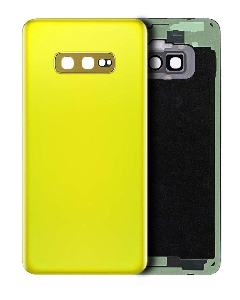 Back Cover Glass With Camera Lens For Samsung Galaxy S10E (No Logo) (Canary Yellow)