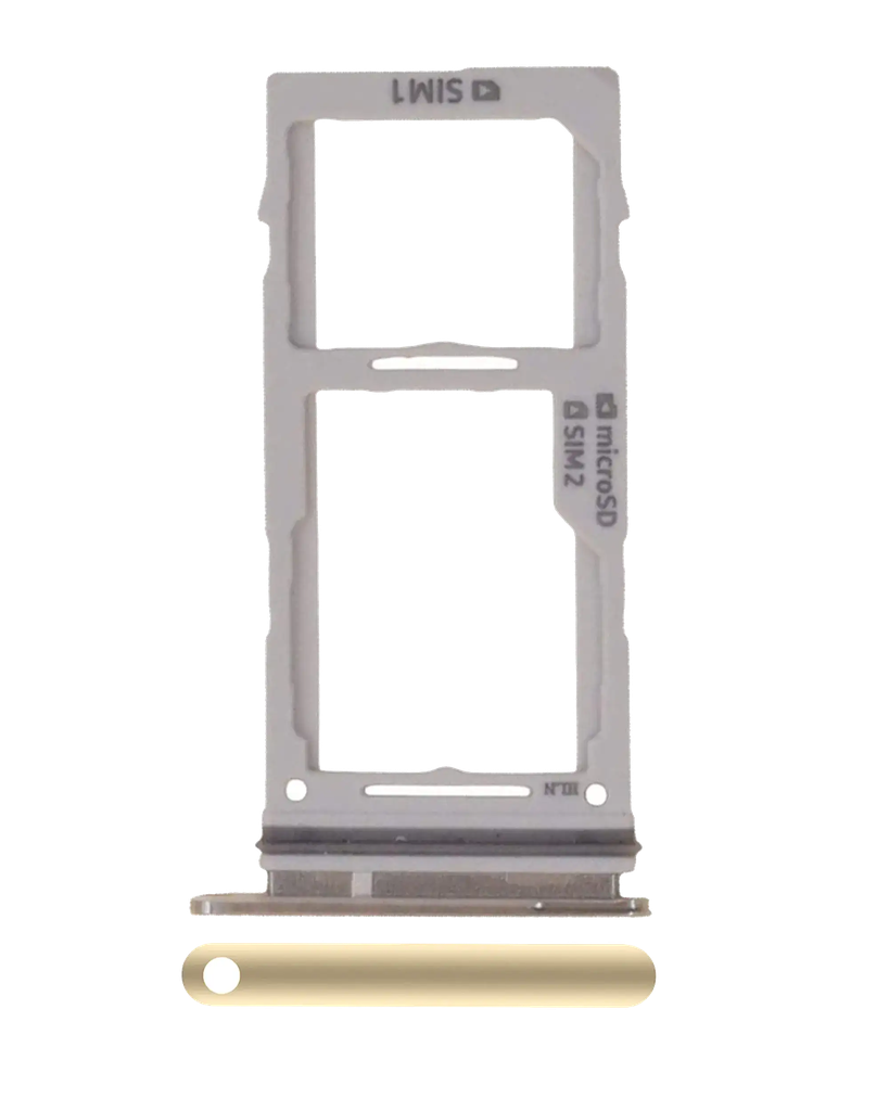 Dual Sim Card Tray For Samsung Galaxy S10 / S10 Plus / S10E (Canary Yellow) (Premium)