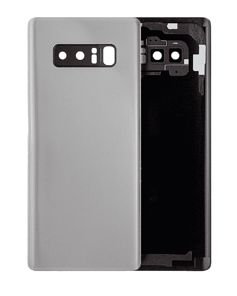 Back Cover Glass With Camera Lens For Samsung Galaxy Note 8 (No Logo) (Silver)