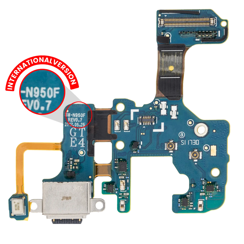 Charging Port With Flex Cable For Samsung Galaxy Note 8 (N950F) (International Version) (Premium)