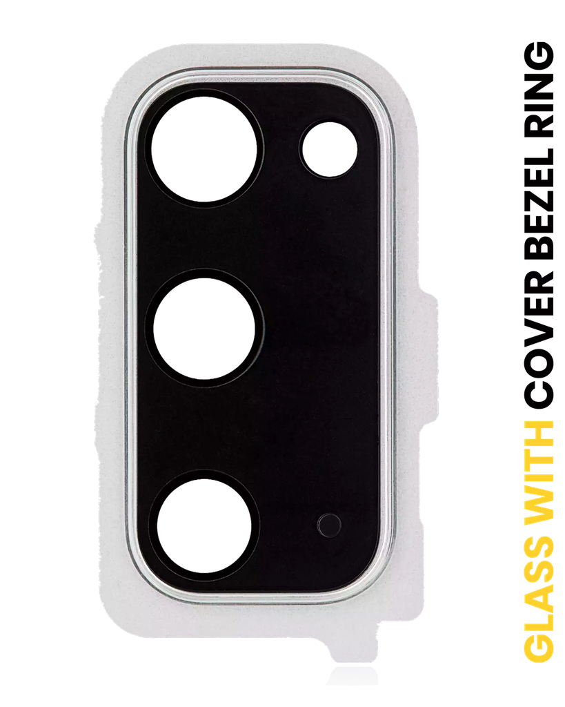 Back Camera Lens With Cover Bezel Ring For Samsung Galaxy S20 / S20 5G (Cloud White) (Premium)