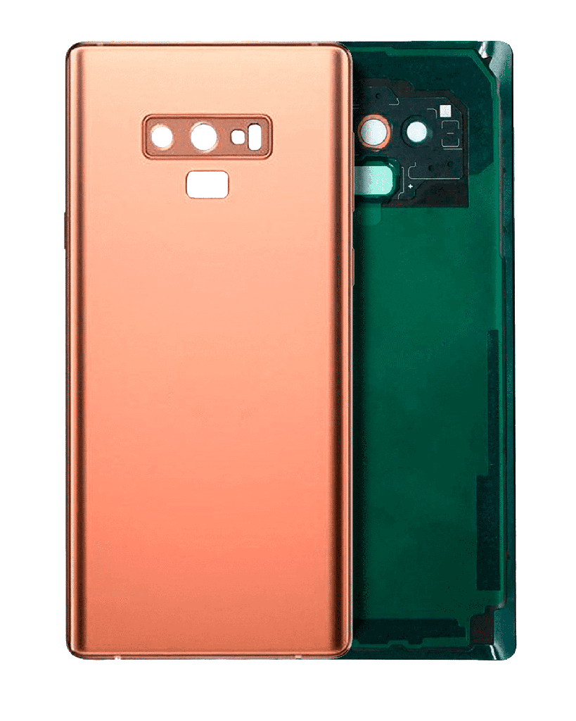 Back Cover Glass With Camera Lens For Samsung Galaxy Note 9 (No Logo) (Metallic Copper)