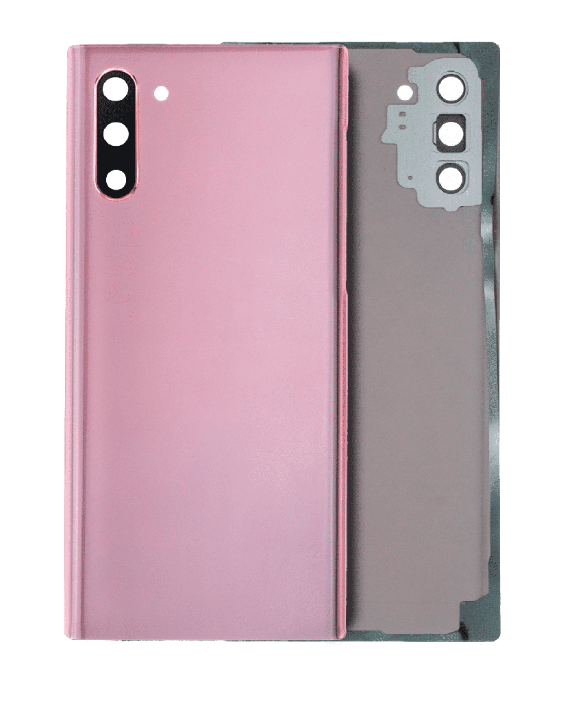 Back Cover Glass With Camera Lens For Samsung Galaxy Note 10 (No Logo) (Aura Pink)
