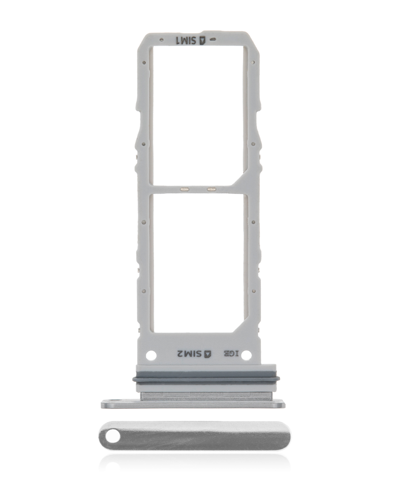 Dual Sim Card Tray For Samsung Galaxy Note 10 (Aura Glow / Silver) (Premium)