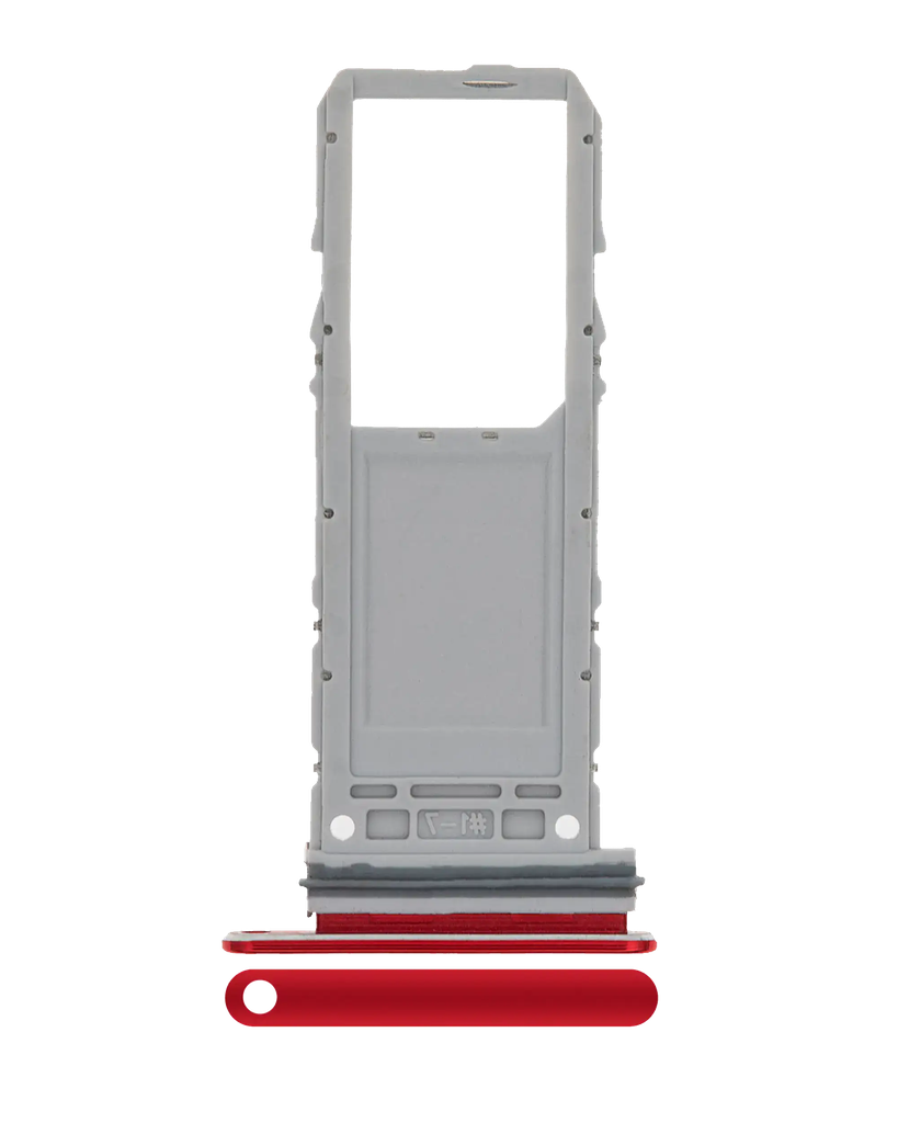 Single Sim Card Tray For Samsung Galaxy Note 10 (Aura Red) (Premium)