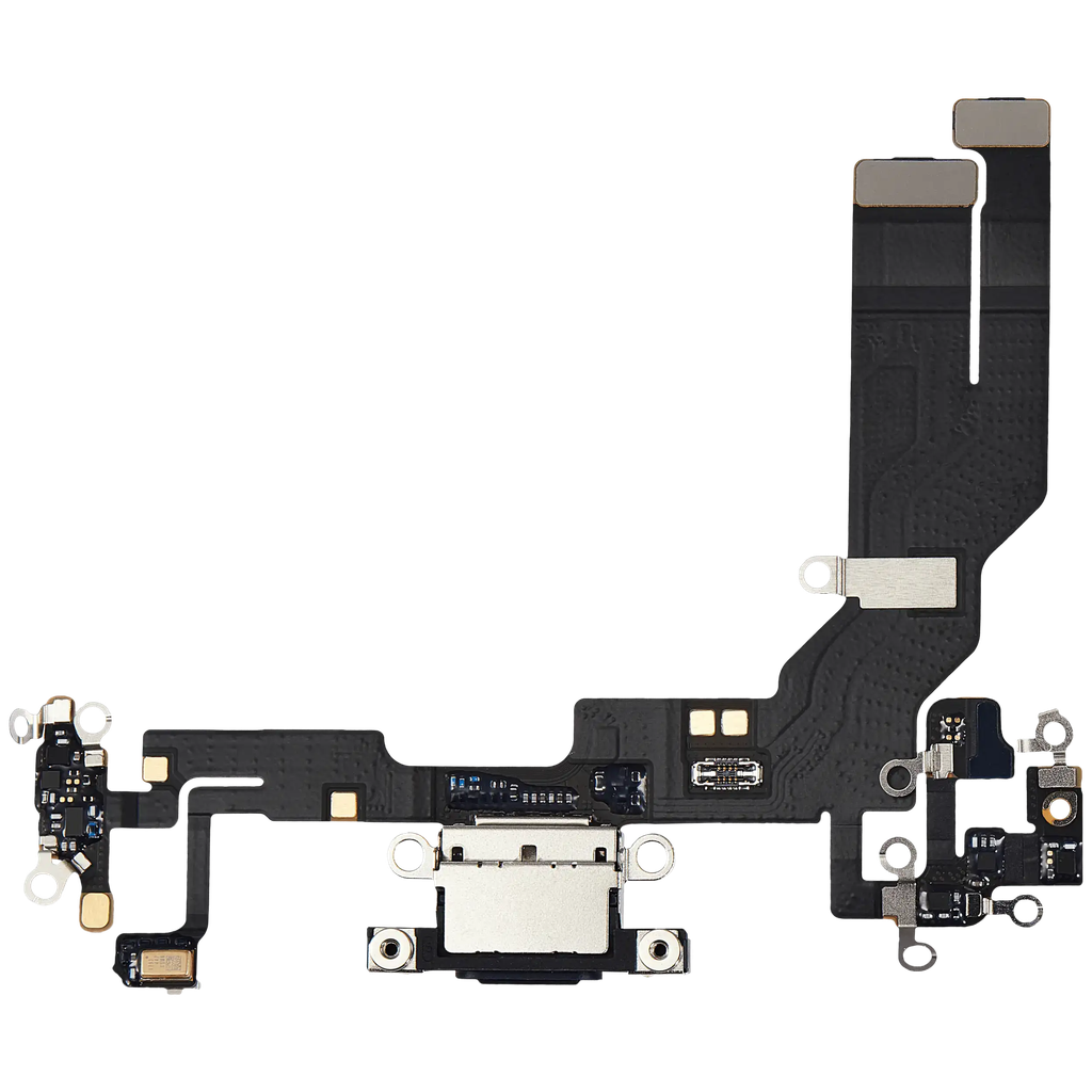 Charging Port Flex Cable For iPhone 16e / 17e (Premium) (Black)