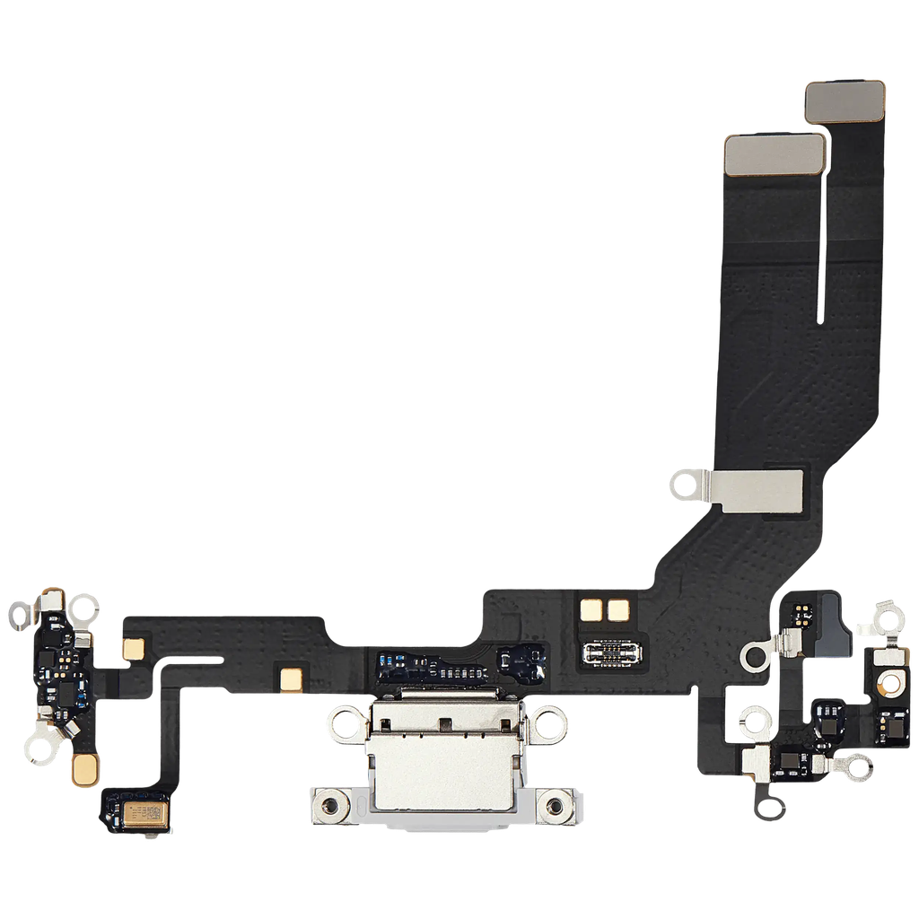 Charging Port Flex Cable For iPhone 16e / 17e (Aftermarket) (White)