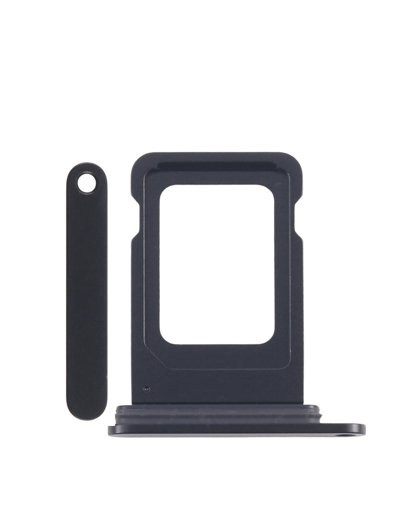 Single Sim Card Tray For iPhone 16e / 17e (Black) (Premium)