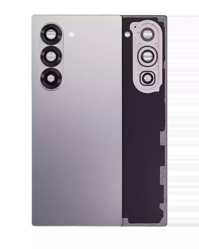 Back Cover Glass With Camera Lens For Samsung Galaxy Z Fold 6 5G (No Logo) (Silver Shadow)