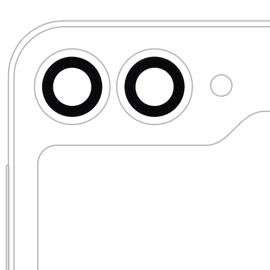 Back Camera Lens (Glass Only) With Adhesive For Samsung Galaxy Z Flip 6 5G (F741) (2 Piece Set) (Premium)