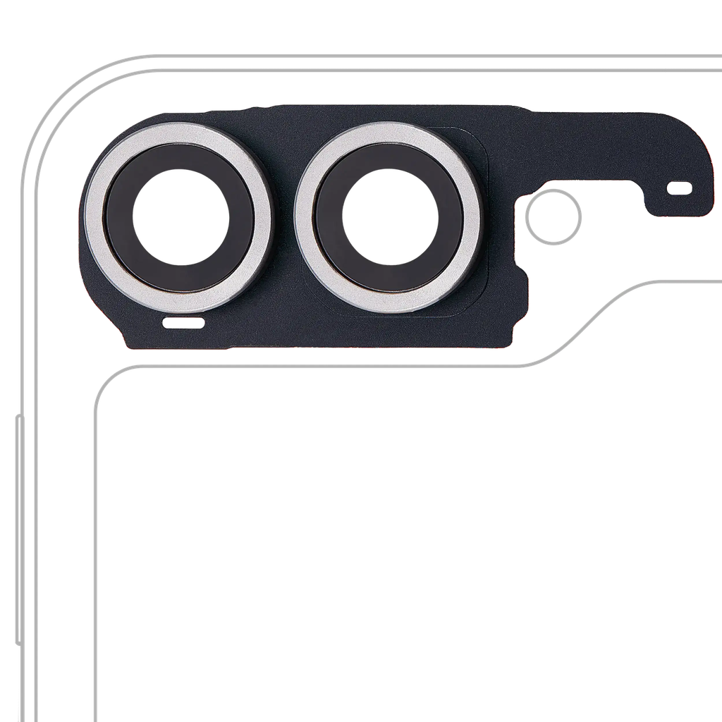 Back Camera Lens With Cover Bezel Ring For Samsung Galaxy Z Flip 6 5G (F741) (Premium) (Silver Shadow)