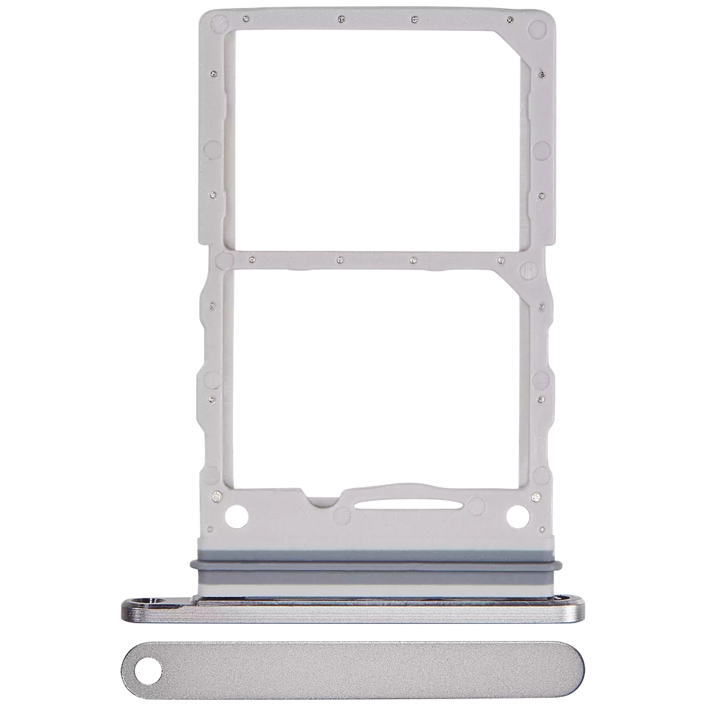 Dual Sim Card Tray For Samsung Galaxy Z Flip 6 (F741) (Premium) (Silver Shadow)