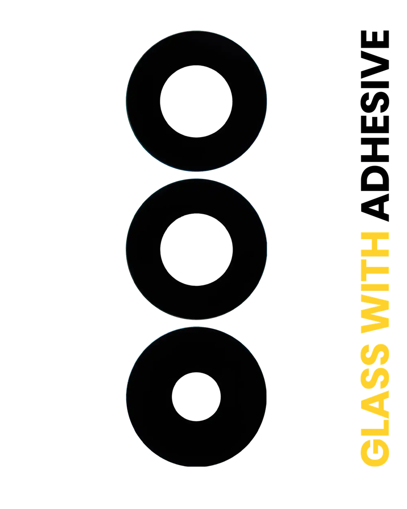 Back Camera Lens (Glass Only) With Adhesive For Samsung Galaxy A25 5G (A256 / 2023) (3 Piece Set) (Premium)