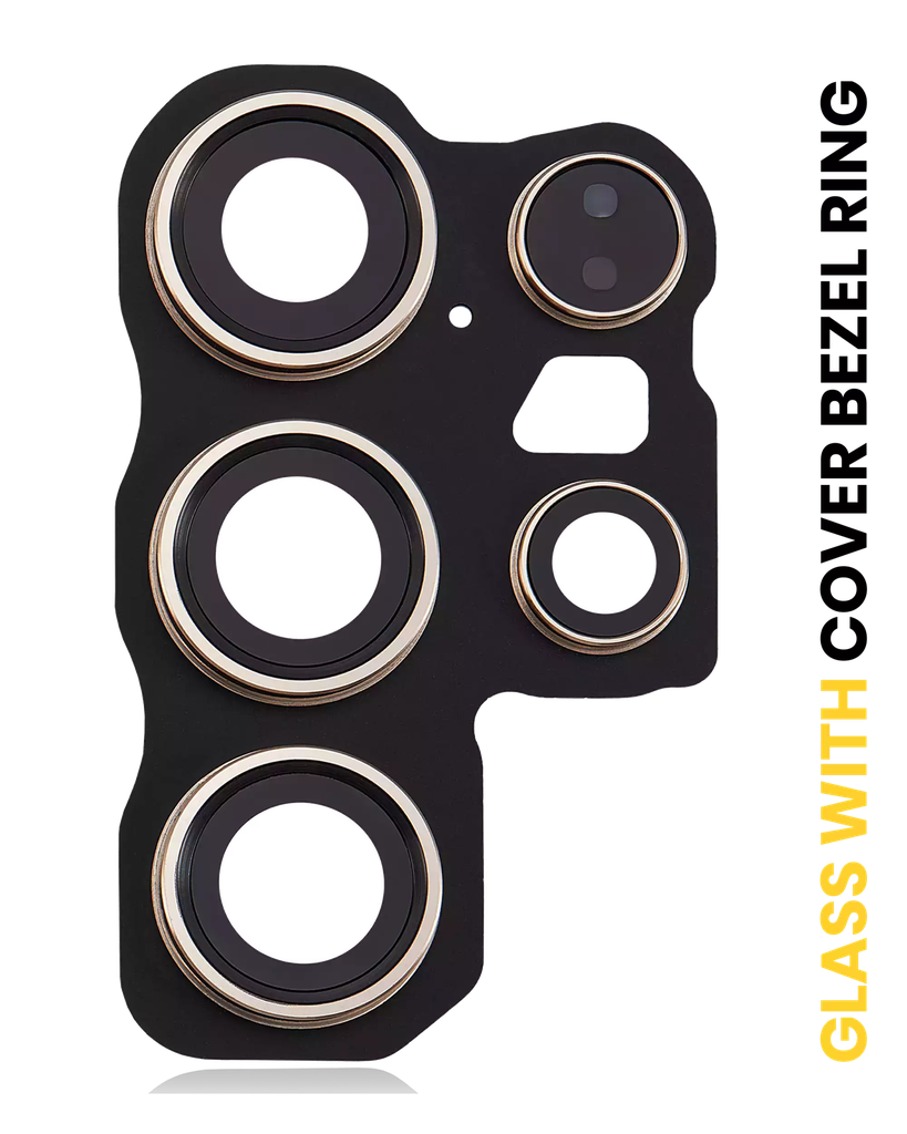 Back Camera Lens With Cover Bezel Ring For Samsung Galaxy S24 Ultra 5G (Titanium Yellow) (Premium)