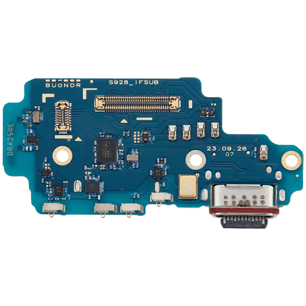 Charging Port Board With Sim Card Reader For Samsung Galaxy S24 Ultra 5G (S9280) (Dual Card Version) (Premium)
