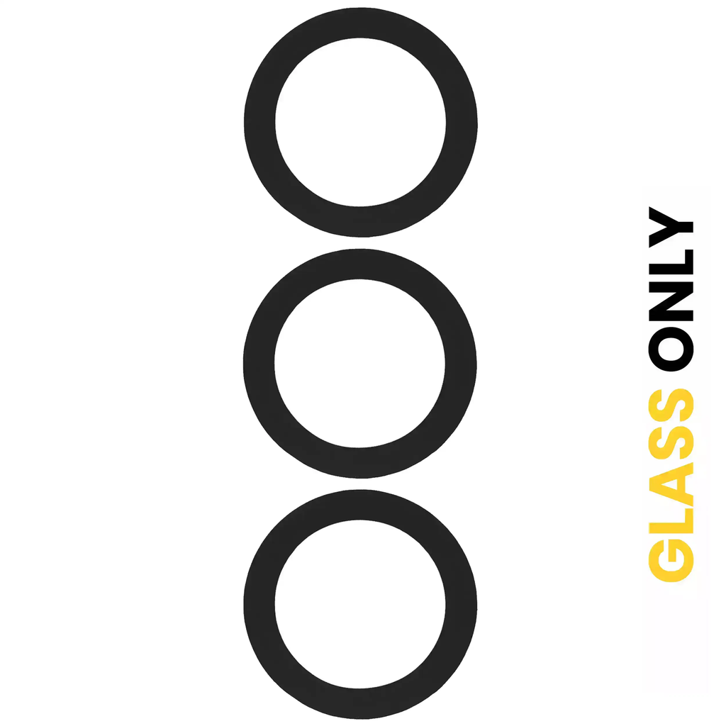 Back Camera Lens (Glass Only) With Adhesive For Samsung Galaxy S23 5G / S23 Plus 5G (Black) (10 Pack) (Premium)