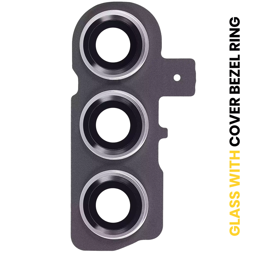 Back Camera Lens With Cover Bezel Ring For Samsung Galaxy S23 5G / S23 Plus 5G (Cream) (Premium)