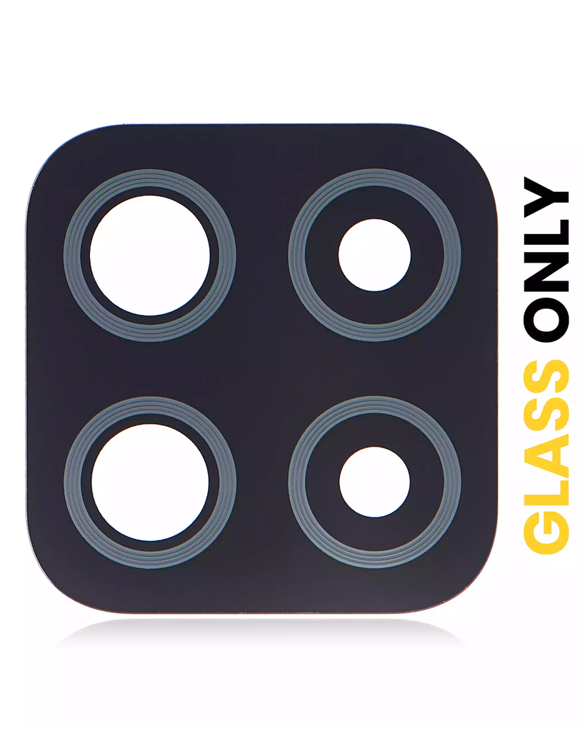Back Camera Lens (Glass Only) With Adhesive For Samsung Galaxy A22 4G (A225 / 2021) (10 Pack) (Black) (Premium)