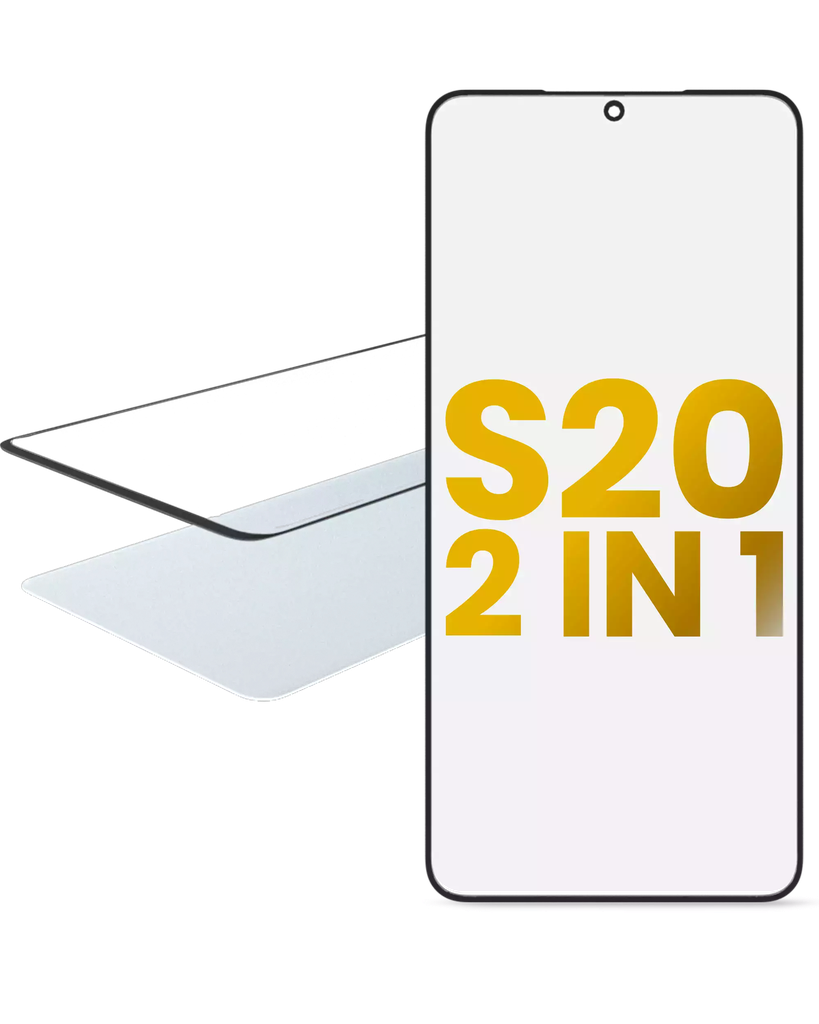 2 in 1 Front Glass + OCA Pre-Installed For Samsung Galaxy S20 (Premium)