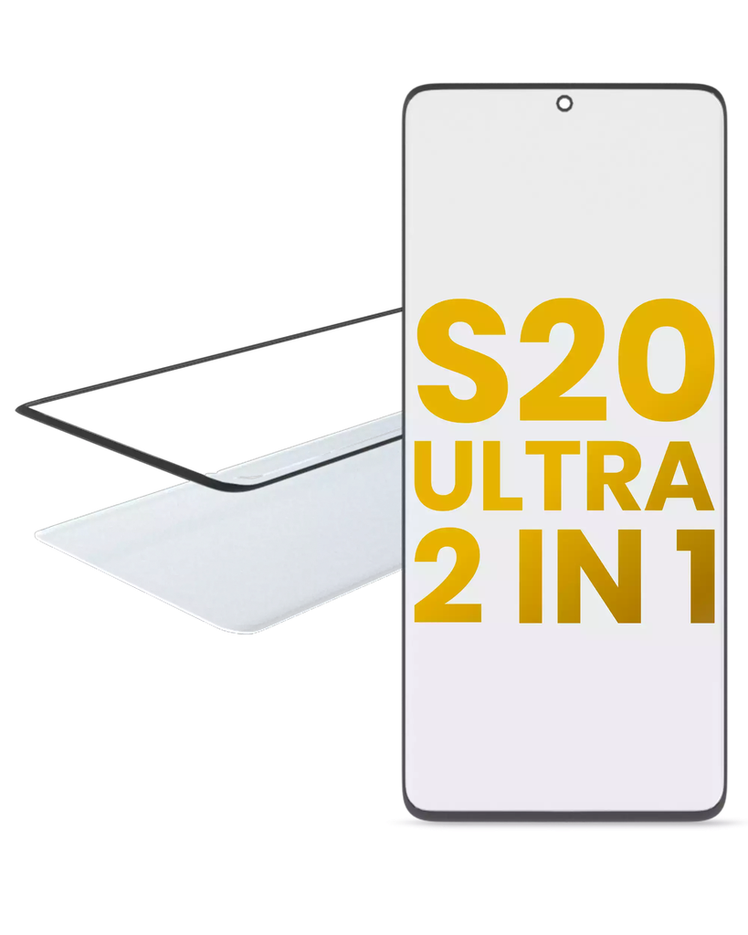 2 in 1 Front Glass + OCA Pre-Installed For Samsung Galaxy S20 Ultra (Premium)