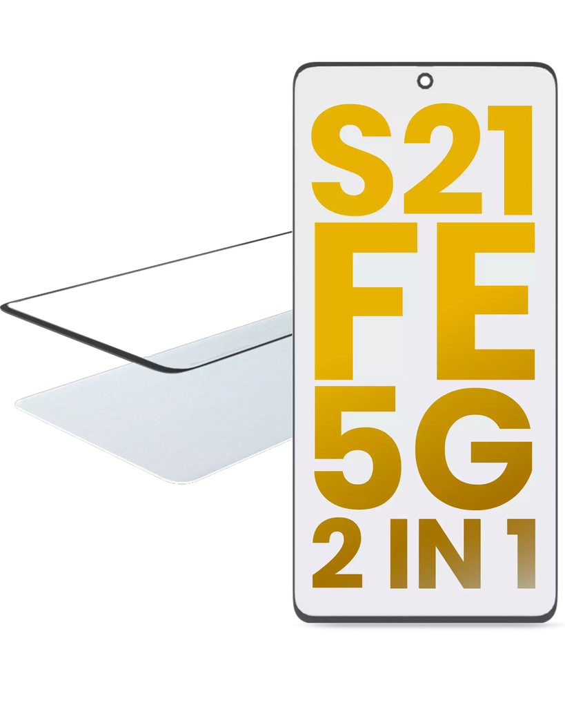 2 in 1 Front Glass + OCA Pre-Installed For Samsung Galaxy S21 FE 5G (Premium)