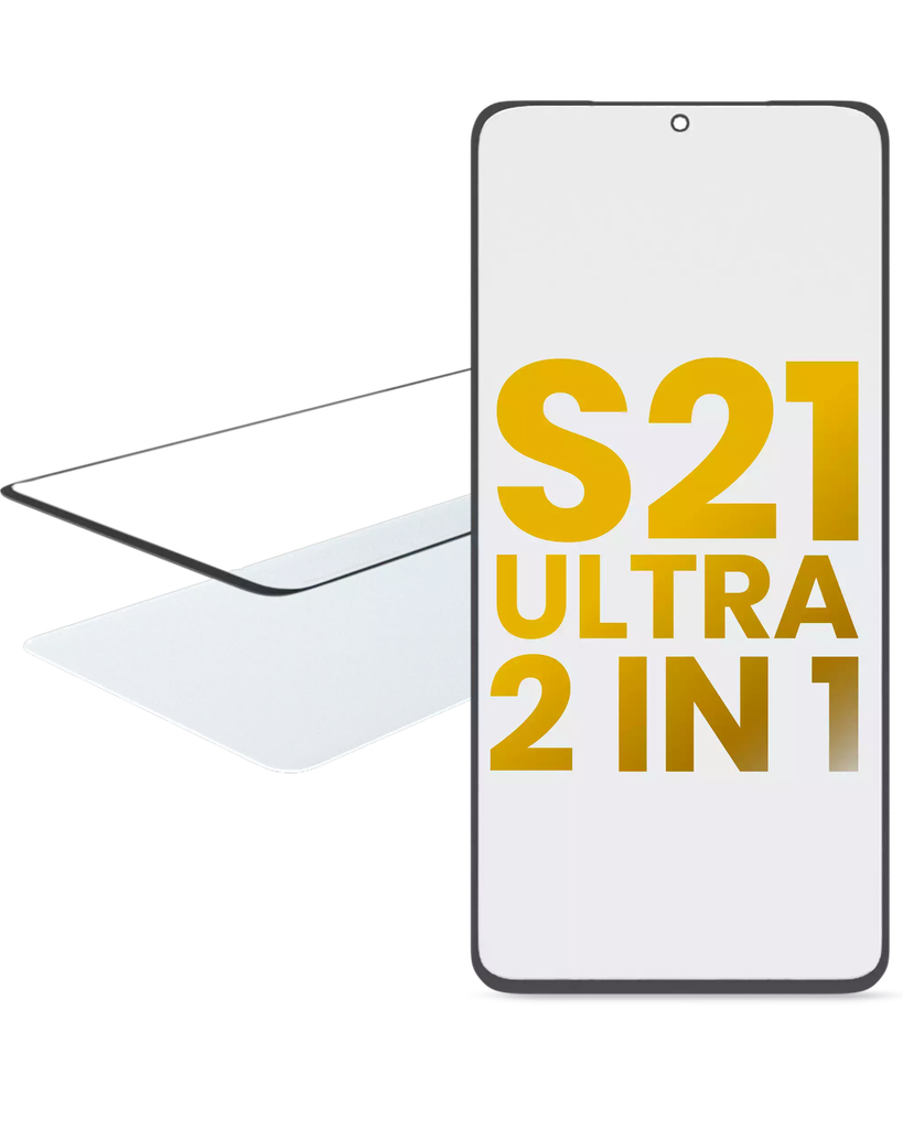 2 in 1 Front Glass + OCA Pre-Installed For Samsung Galaxy S21 Ultra (Premium)