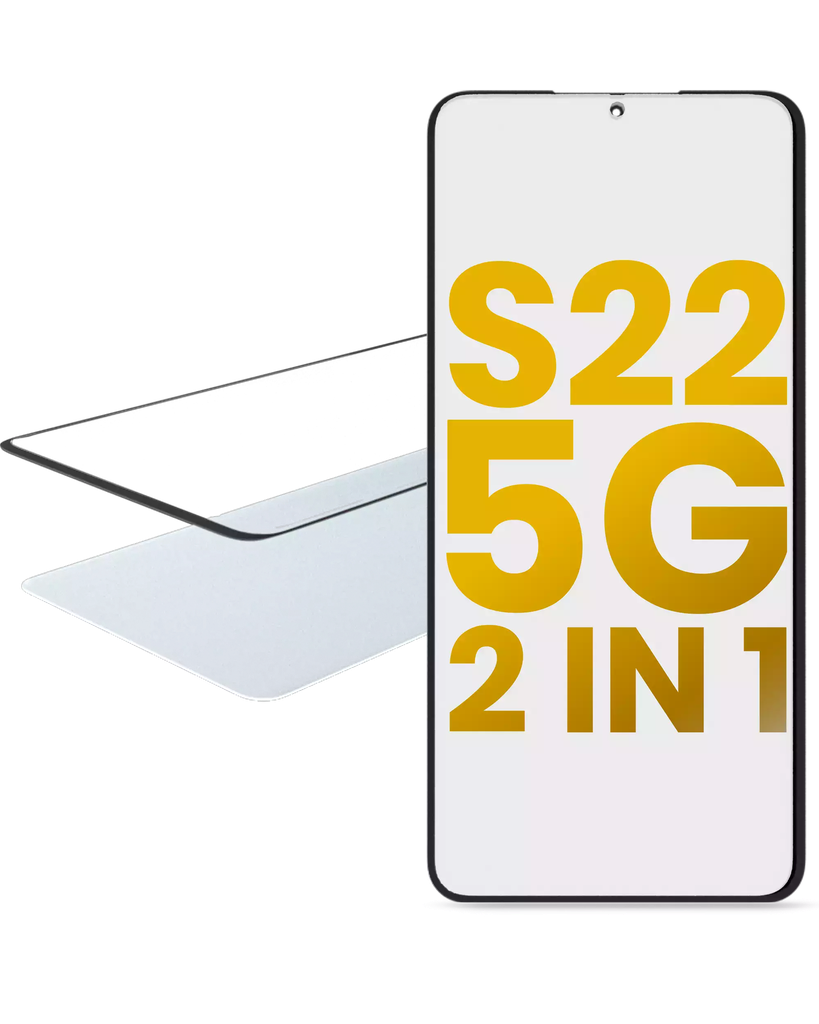2 in 1 Front Glass + OCA Pre-Installed For Samsung Galaxy S22 5G (Premium)