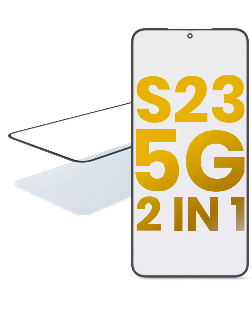 2 in 1 Front Glass + OCA Pre-Installed For Samsung Galaxy S23 5G (Premium)