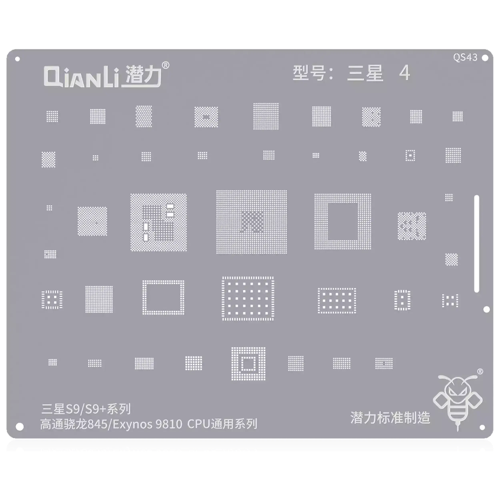 Bumblebee Stencil (QS43) For Samsung Galaxy S9 / S9 Plus (Qualcomm 845) (Exynos9810) CPU Universal Series (Qianli) (Premium)