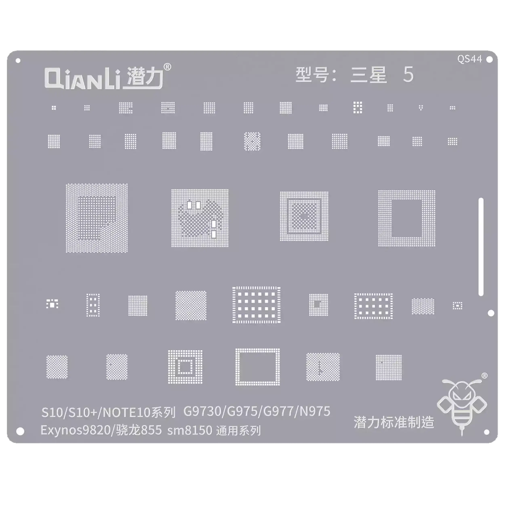 Bumblebee Stencil (QS44) For Samsung Galaxy S10 / S10 Plus / Note 10 (Exynos9820) (Snapdragon855 / SM8150) Universal Series (Qianli) (Premium)