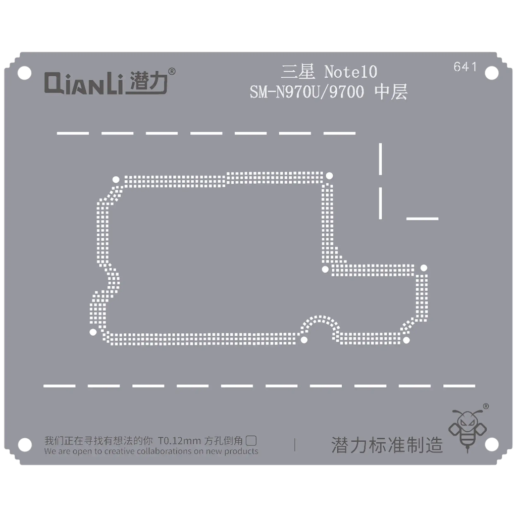Bumblebee Stencil (QS641) For Samsung Galaxy Note 10 SM-N970U/9700 Middle Frame (Qianli) (Premium)