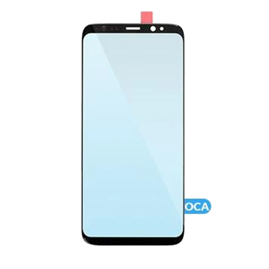 Front Glass With OCA Pre-Installed For Samsung Galaxy S8 (Black) (125 um) (Premium)