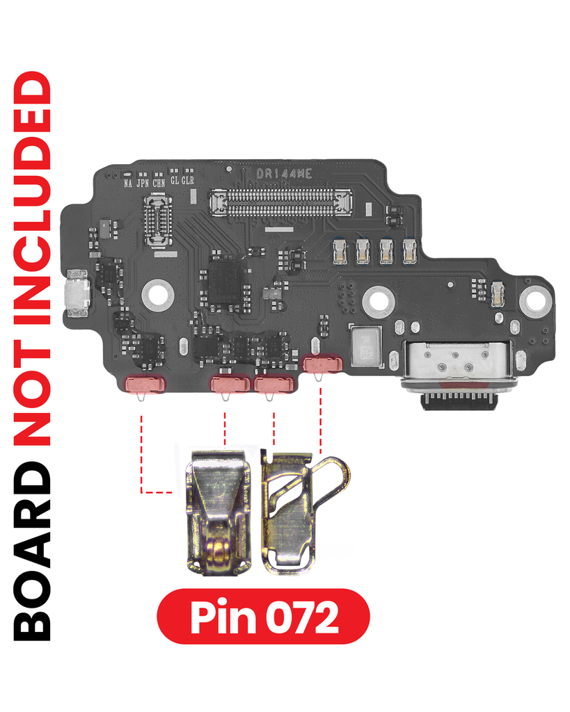 PCB Board Contact Pins (072) For All Samsung Galaxy Models (Width: 1.6mm / Length: 2.2mm) (100 Pack) (Premium)
