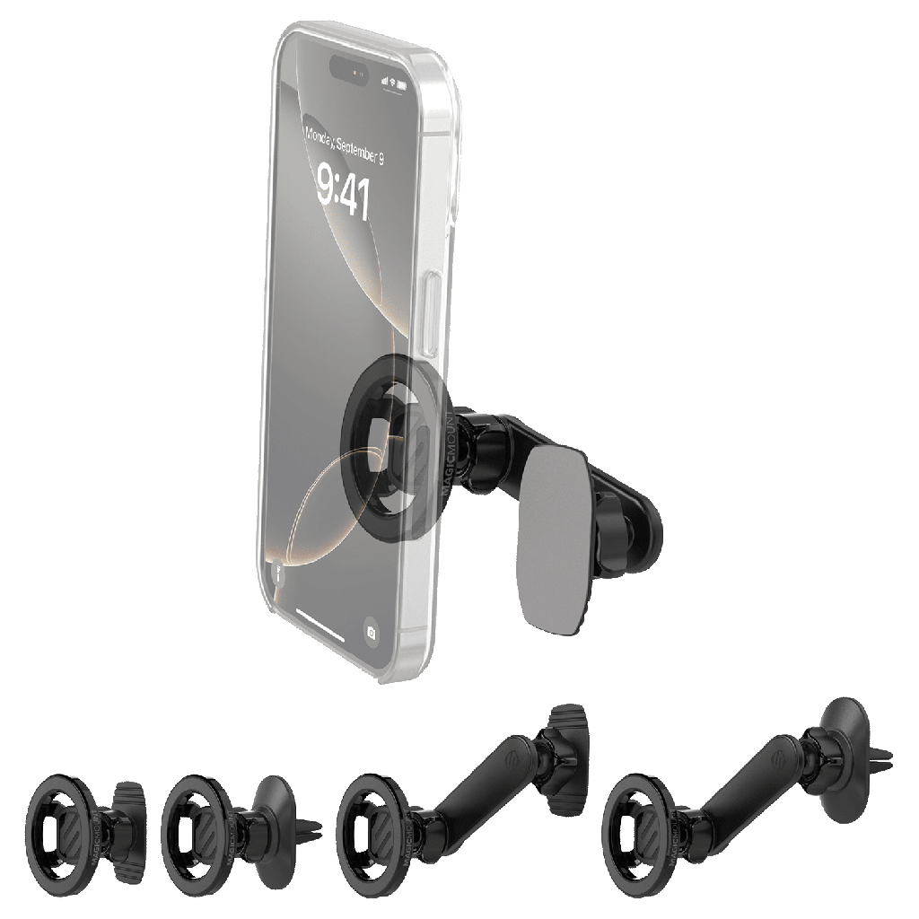 Scosche - Magicmount Magsafe 5 In 1 Magnetic Phone Mount - Black