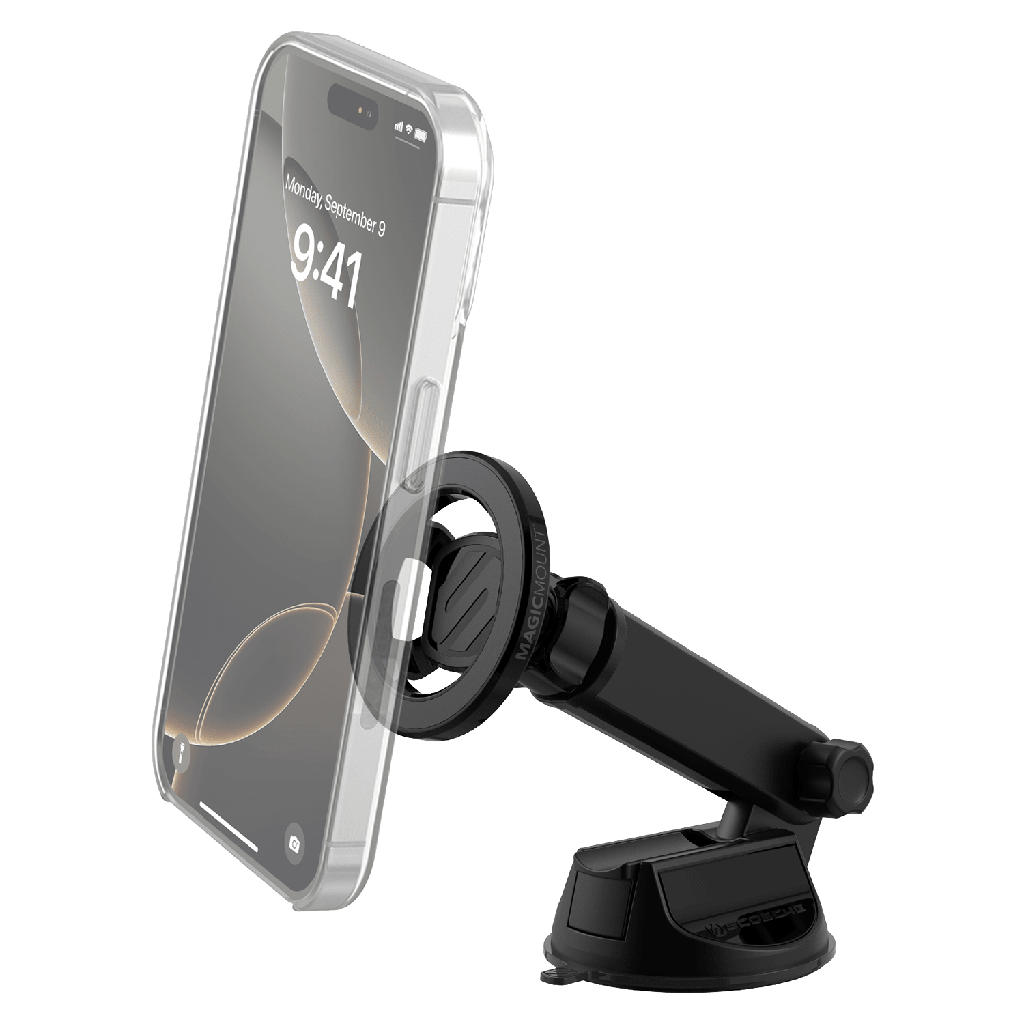 Scosche - Magicmount Magsafe Window / Dash Flip Magnetic Phone Mount - Black