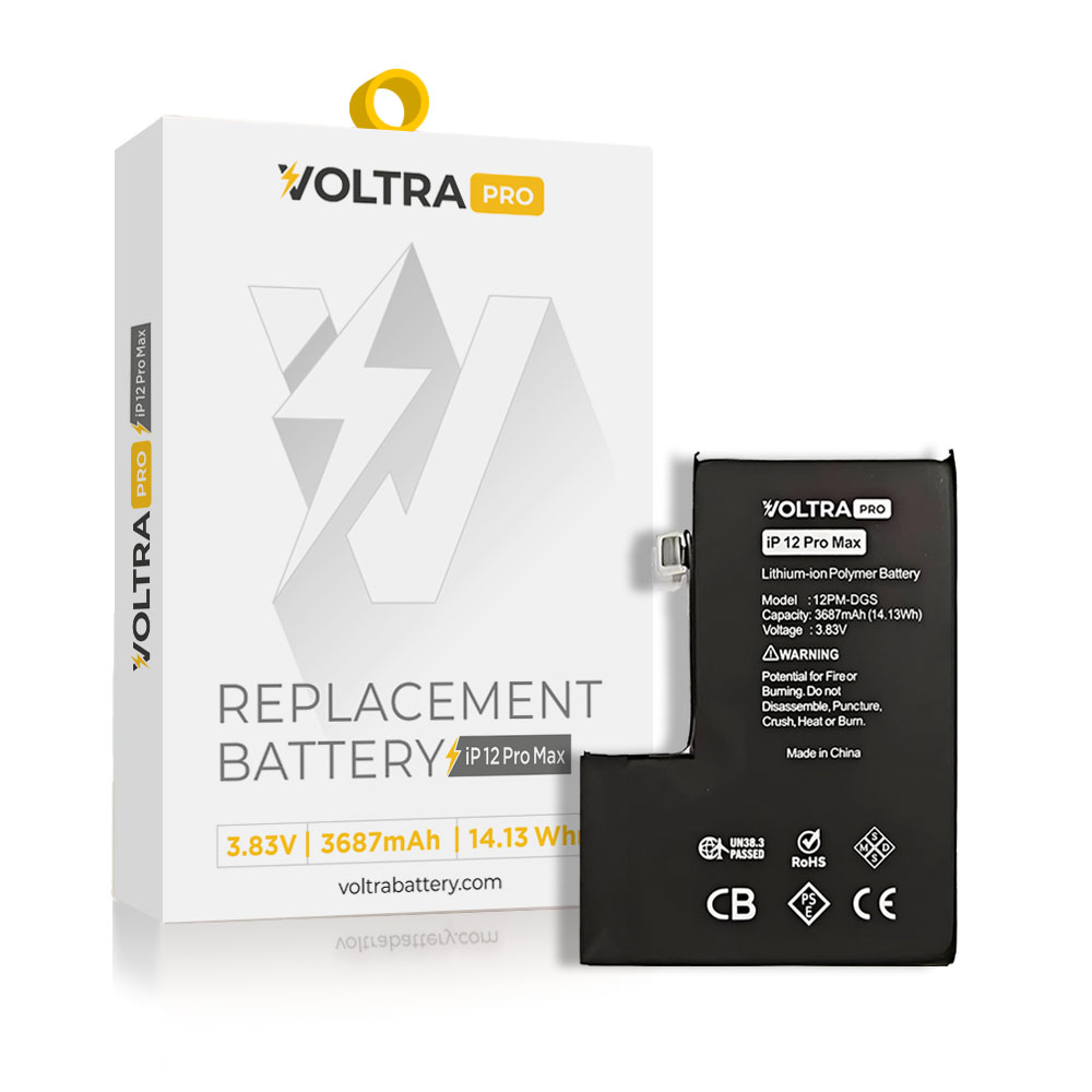VOLTRA Pro (No Pop-Up) Battery For iPhone 12 Pro Max (Ground Shipping Only)
