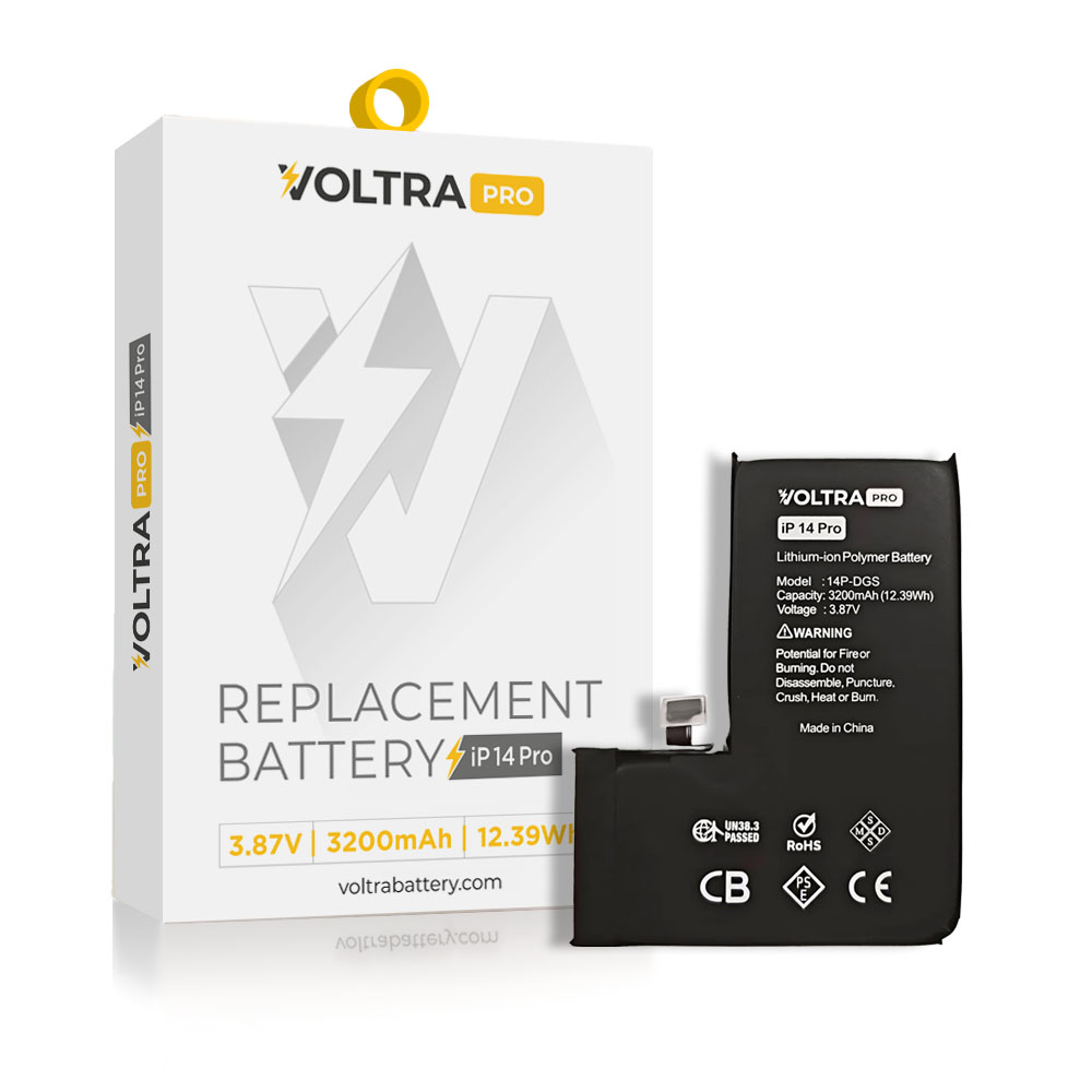 VOLTRA Pro (No Pop-Up) Battery For iPhone 14 Pro (Ground Shipping Only)
