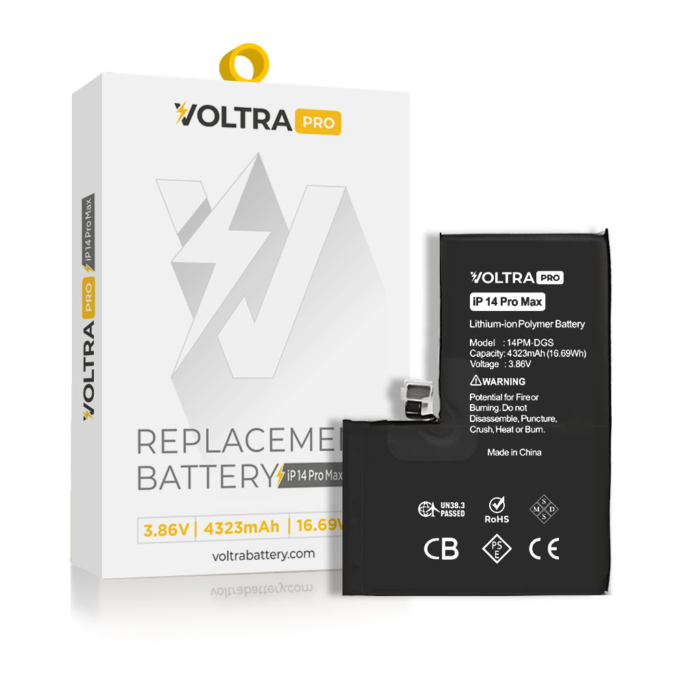 VOLTRA Pro (No Pop-Up) Battery For iPhone 14 Pro Max (Ground Shipping Only)