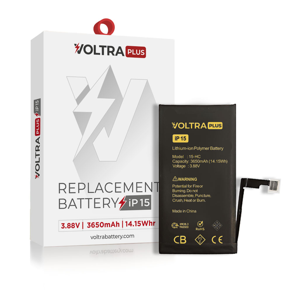 VOLTRA Plus High Capacity Battery For iPhone 15 (Ground Shipping Only)