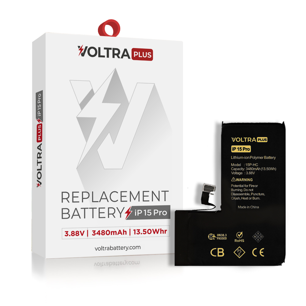 VOLTRA Plus High Capacity Battery For iPhone 15 Pro (Ground Shipping Only)