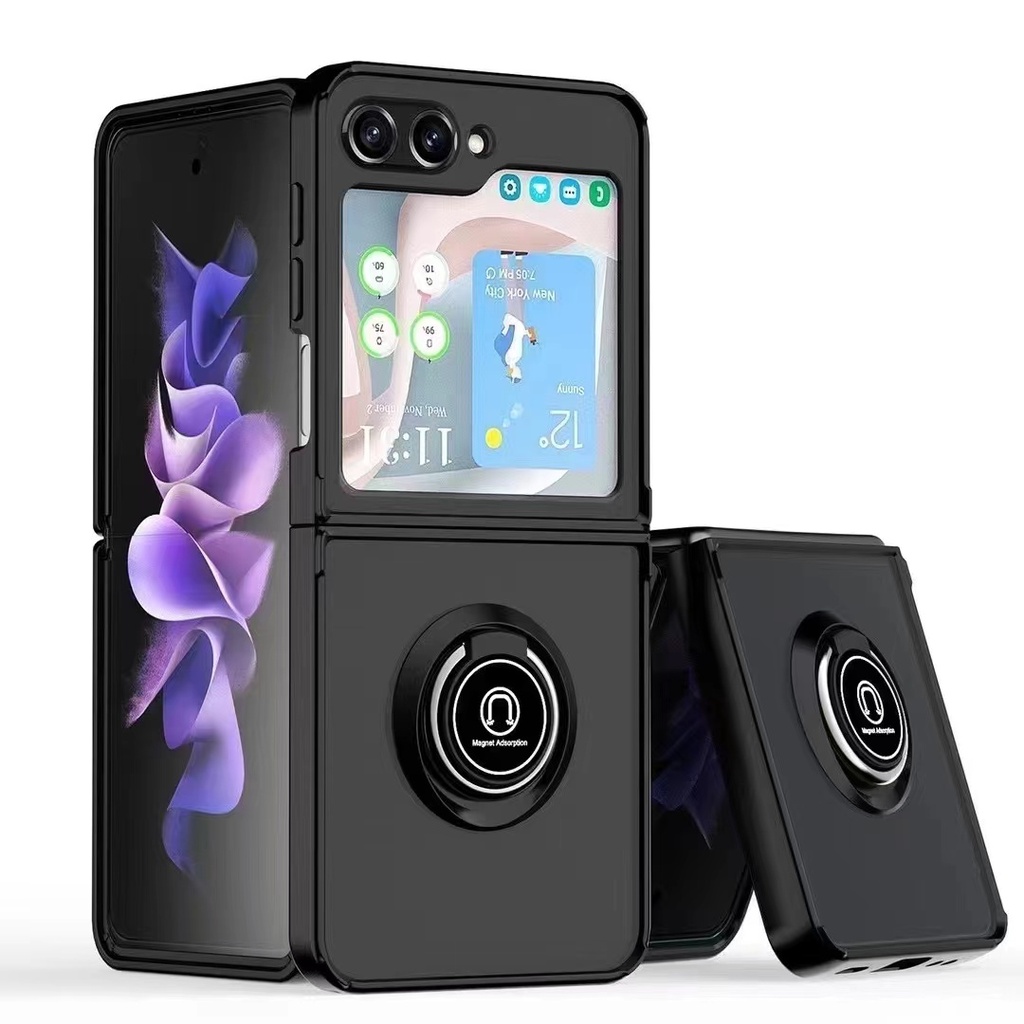 Matte Ring  Case  Case for Z Flip 7 - Black