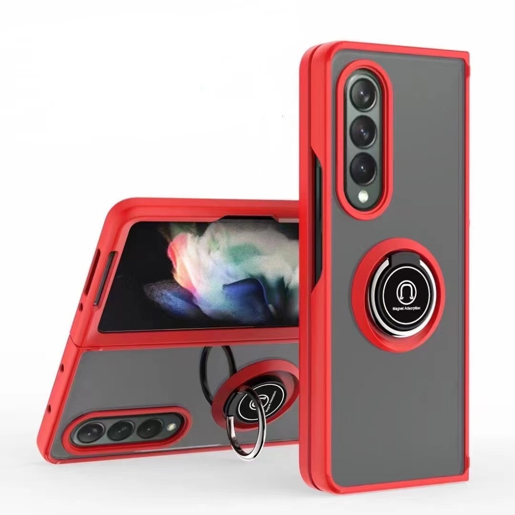 Matte Ring  Case  Case for Z Fold 7 - Red