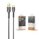 LDNIO LS691 2.4A 30W Fabric Nylon Braided Mobile Phone Fast Charging Data USB-A to USB-L Cable (3 ft) (Gray) 