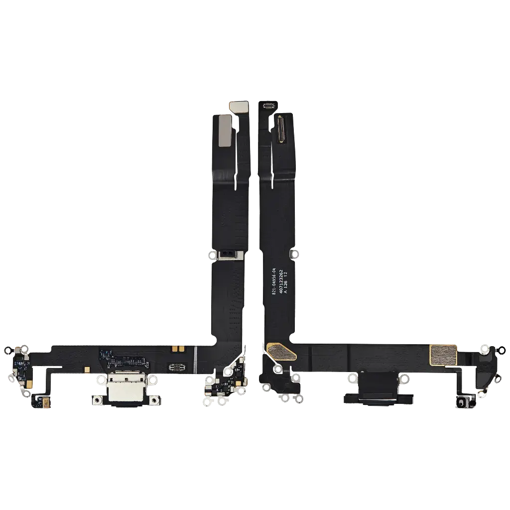 Charging Port Flex Cable For iPhone 16 Plus (Aftermarket) (Black) 