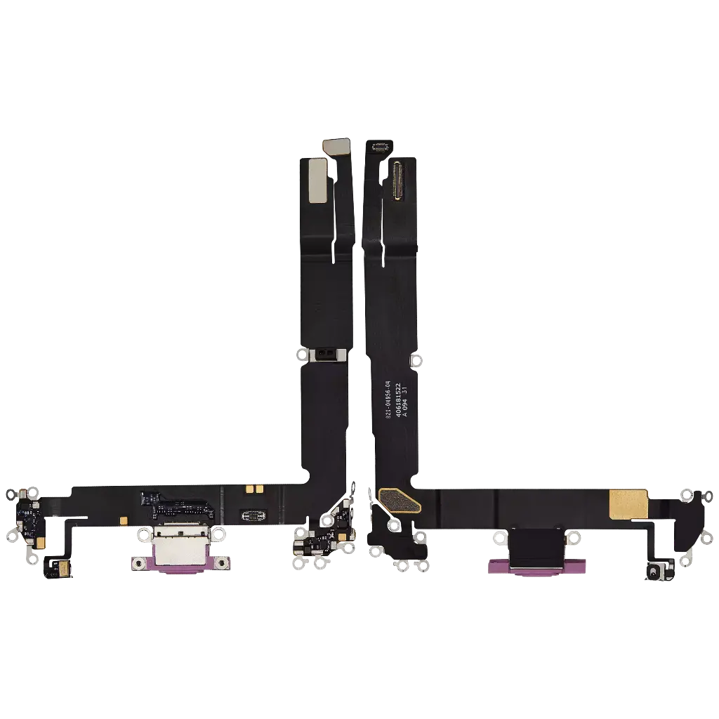 Charging Port Flex Cable For iPhone 16 Plus (Aftermarket) (Pink) 