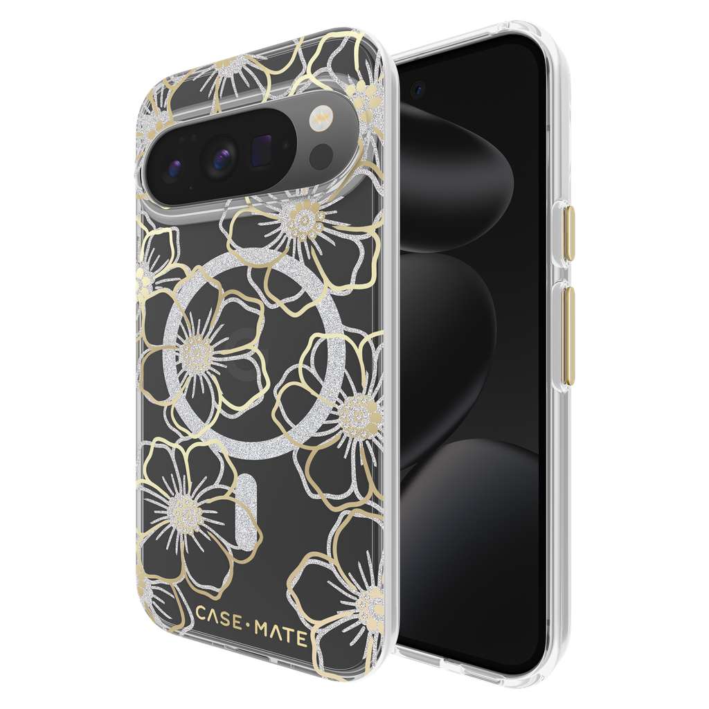 Case-mate - Floral Gems Case With Magnet For Google Pixel 10 Pro  /  Pixel 10 - Gold