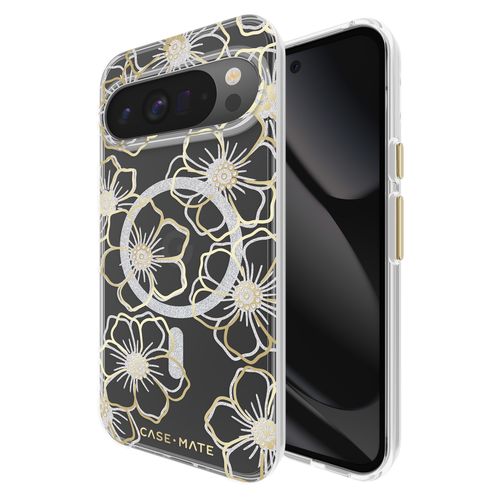 Case-mate - Floral Gems Case With Magnet For Google Pixel 10 Pro Xl - Gold